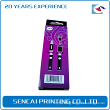 Custom Retail Purple Electronic Products micro usb installation packaging box